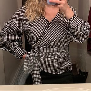 Zara Gingham Top
